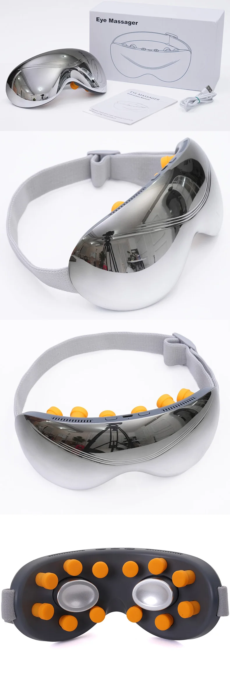 product new intelligent 12 point vibration eye care massage equipment smart electric eye massager eye massager with heat and cooling-2