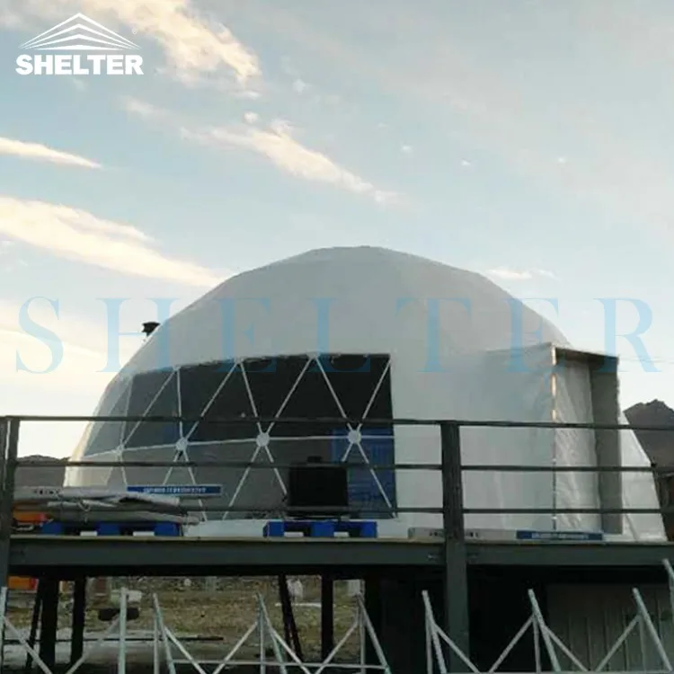 Strong Steel Structure Prefab Geo Dome House Glamping Domos for Living Hotel Factory