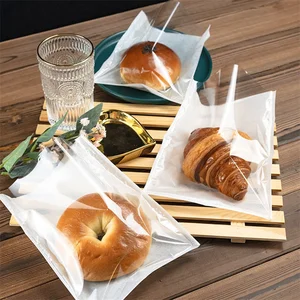 Heat Sealable Bakery Bags Translucent Design Candy Kraft Paper Food Bags 7.1* 7.5 Food Bags for Cake, Bread, Sandwich,chocolate