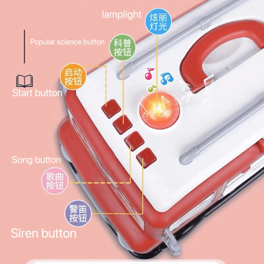 Игрушечная детская игра с персонажем пожарного отверткой набор 22 шт. легкой музыкой пожарная машина игрушечная машинка