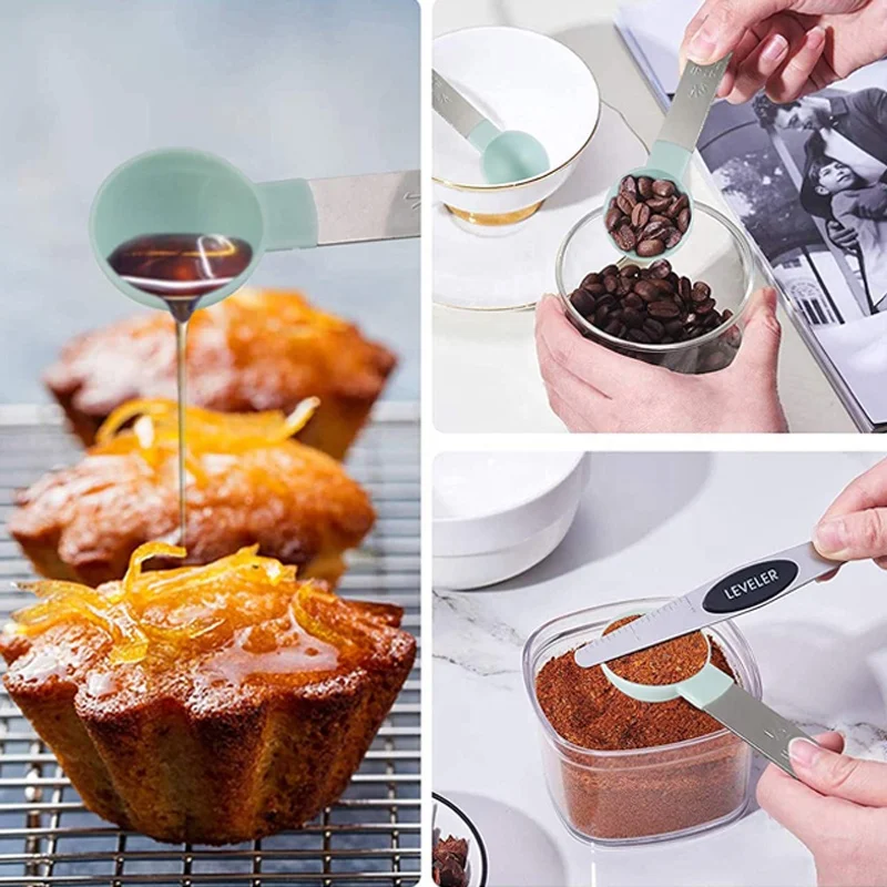 Boda Excellent Review Plastic Kitchen Tools Stainless Steel Measuring Spoons Baking Tools Set Measuring Cups And Spoons Set