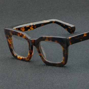 Special Stripe high quality cellulose acetate optical glasses custom acetate eyewear for women