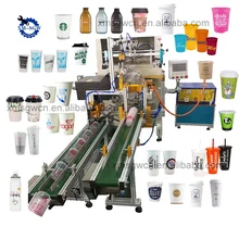 Automatic Coffee Cup Printing Machine Paper Cup Silk Screen Printing Machine Plastic Bottles Printer Multi Colour Bottle Printer