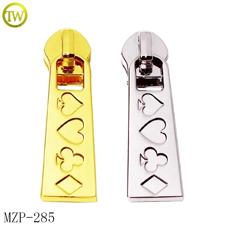 Custom Rose Gold Auto Lock Zipper Puller Engraved Logo Metal Fastener for Handbags Garments Zip Slider Customizable Brand Color