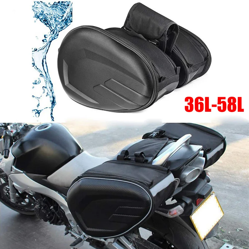 Motorbike Motorcycle Saddle bag Expandable Panniers Motorcycle Luggage New 