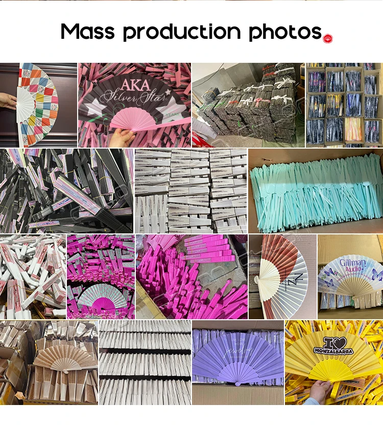 Plastic hand fan Top selling custom bamboo plastic printed hand fan