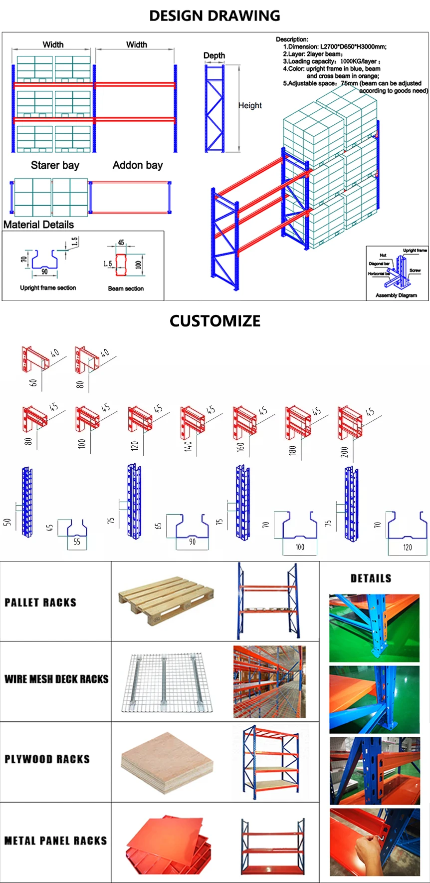 Custom Heavy-Duty Metal Wire Rack for Supermarket Display