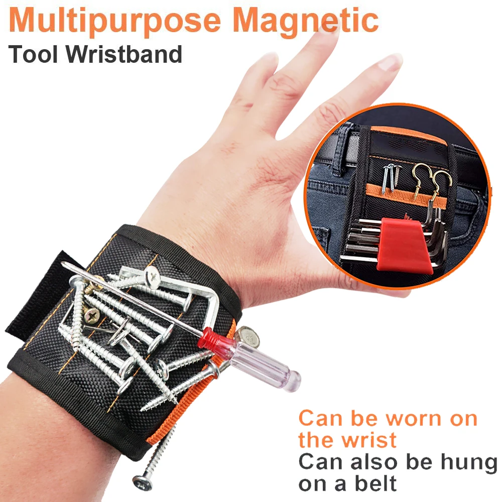 Magnetic Wristband for 15 Super Strong Magnets 2 Pack 