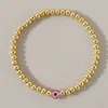 Occhio dei diavoli rosa con perline dorate (senza carta)