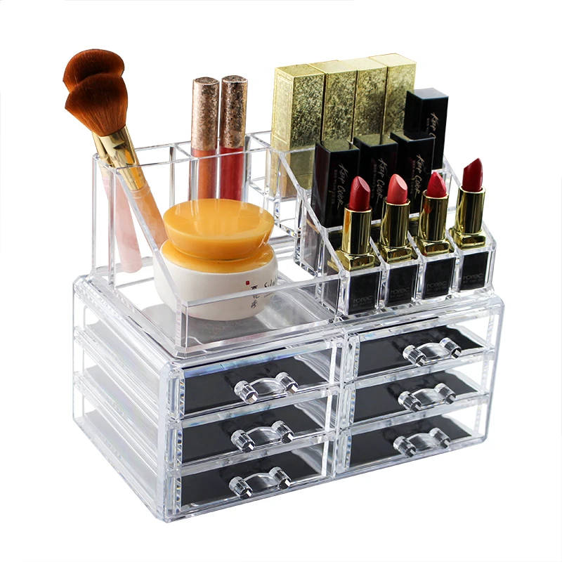 6 Drawers Makeup Organizer Jewelry Storage Box Lipstick Holder