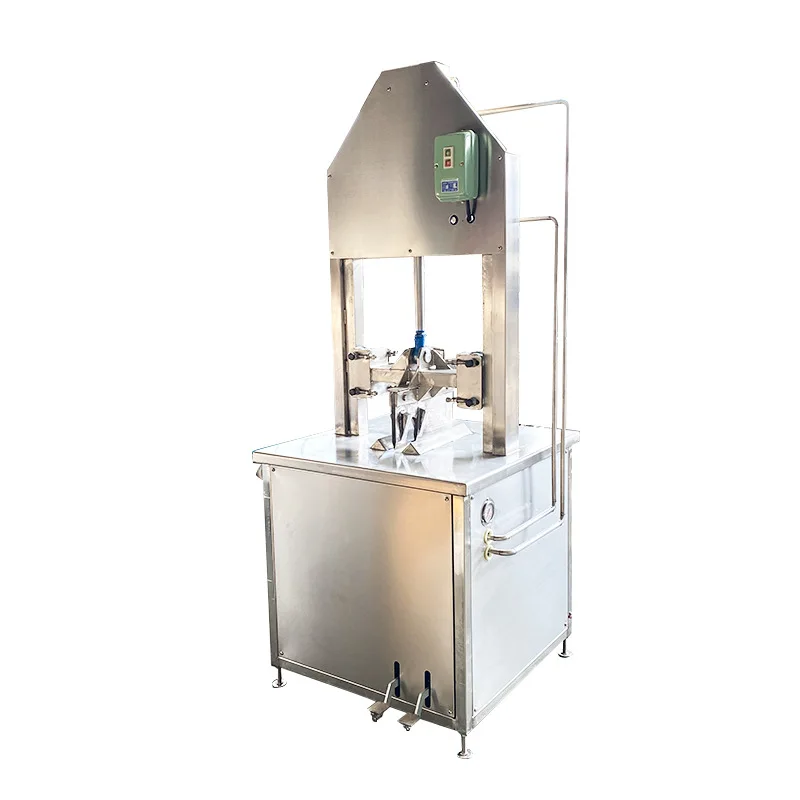 Automatic Sheep Head Cutter Machine Hydraulic Cow Head Halves Splitter Cutter Slaughterhouse Pig Head Splitting Machine