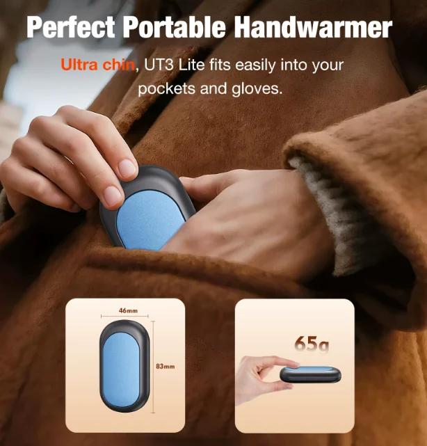 Hand Warmer, 2-Pack, 4000mAh, USB, Portable - detail 20