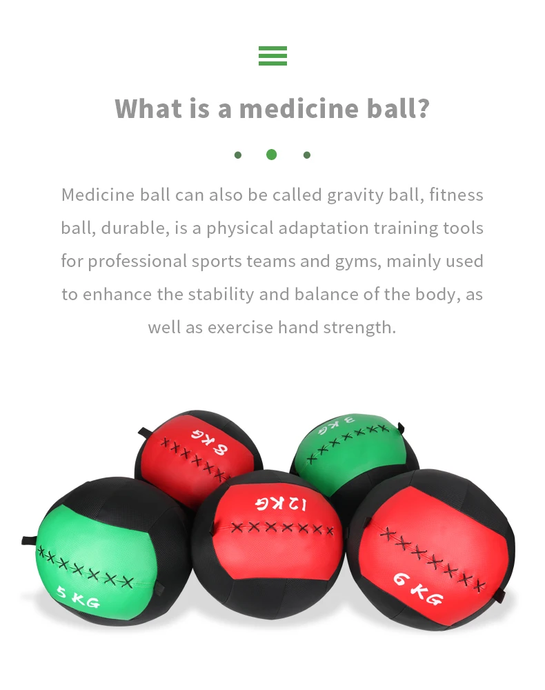 Custom Logo Training 125 Kg Work Out Weighted Ball Leather Medicine