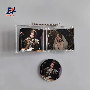 Custom CD Keyring Popular Products Mini NFC CD Keychain Acrylic