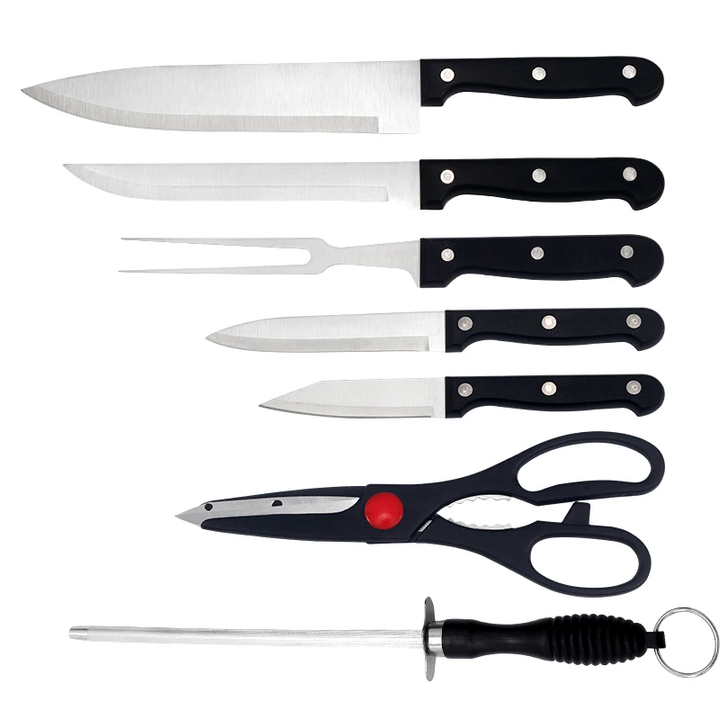 Genuine Stainless Steel Knife Sets Kitchen 3cr13 Stainless Steel 7pcs