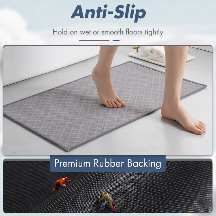 7 Colour Bath Mat Rubber Bath Mats For Bathroom Non Slip Absorbent Bath