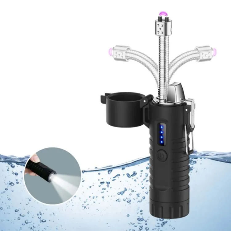 usb cigarette machine USB Rechargeable 360 Flexible Classic Design Waterproof Metal/ABS Cigarette  Lighter for Travel & Cigarette Use