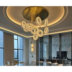 Custom-designed Chandeliers for Hotel Lobby Restaurants and Villas Dining Room Chandelier Luxury Hotel Chandelier Crystal