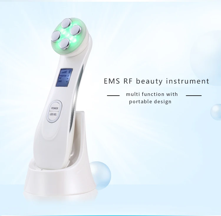 2021 Korea Blue Red Light Photon Therapy RF skin Rejuvenation machine beauty personal care device RF face whiting massager