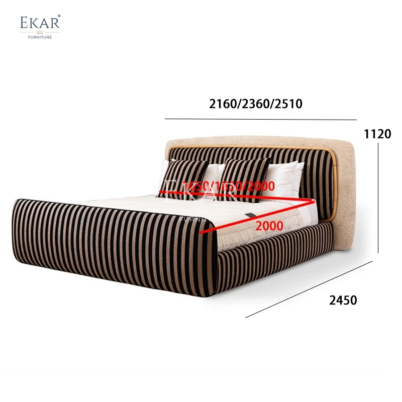 product new design luxury king size bed  designer bed   comfortable upholstered soft bed for elegant bedrooms-68