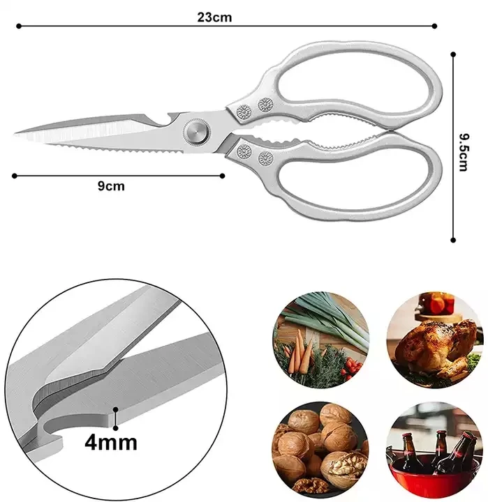 3cr14 Stainless Steel Kitchen Shears Roast Scissors Multi Functional
