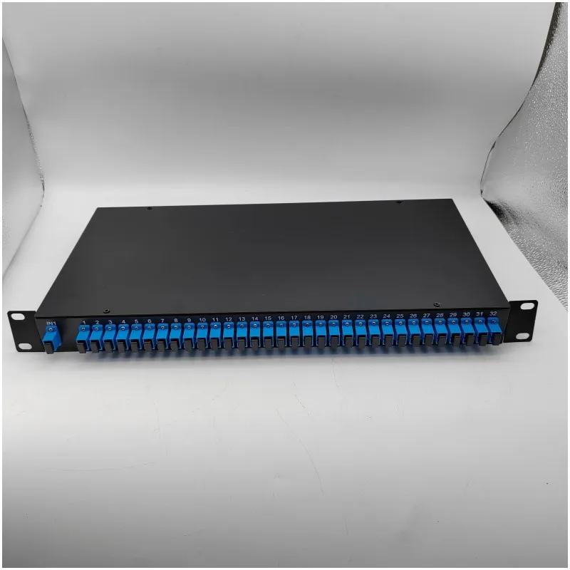 China Factory Wholesale FTTH Patch Panel 1X8 1x16 1x32 Fiber Optic PLC Splitter With SC/UPC Connector