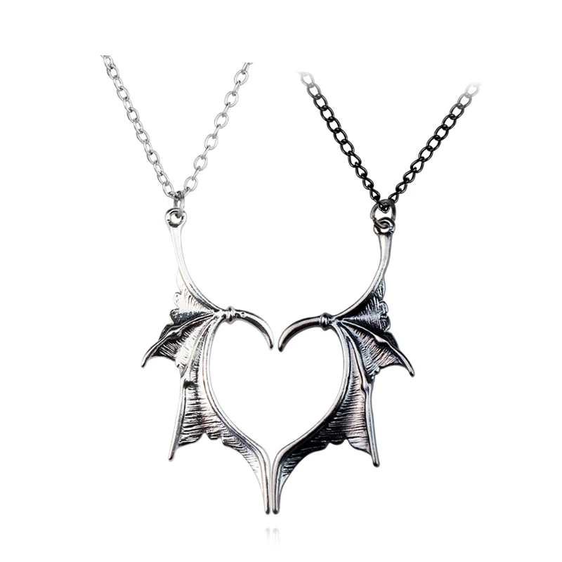 dragon wing heart necklace