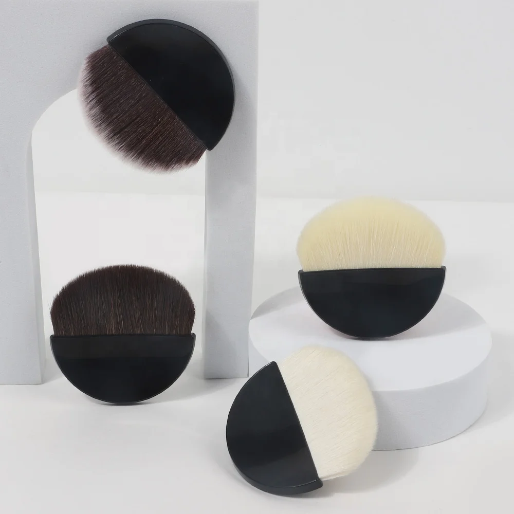 High Quality Cosmetic Powder Blush Synthetic Hair Fluffy Travel Your Own Logo Mini Black Eco Friendly Small Makeup Brush