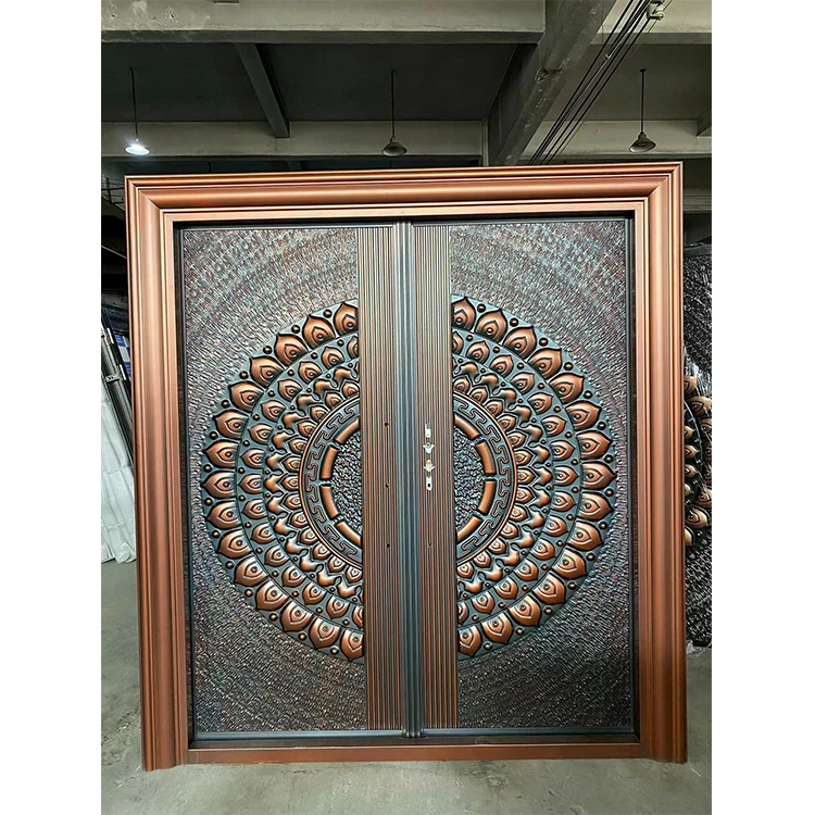 TECHTOP Building Entrance Security Steel Door Main Gate Designs Double Door