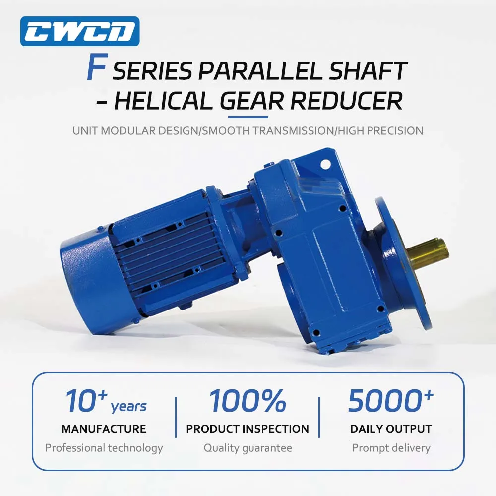 Factory Direct High Load-Bearing F Series Helical Gearbox Speed Reducers Transmission Gear for Weaving Machines Space Gear