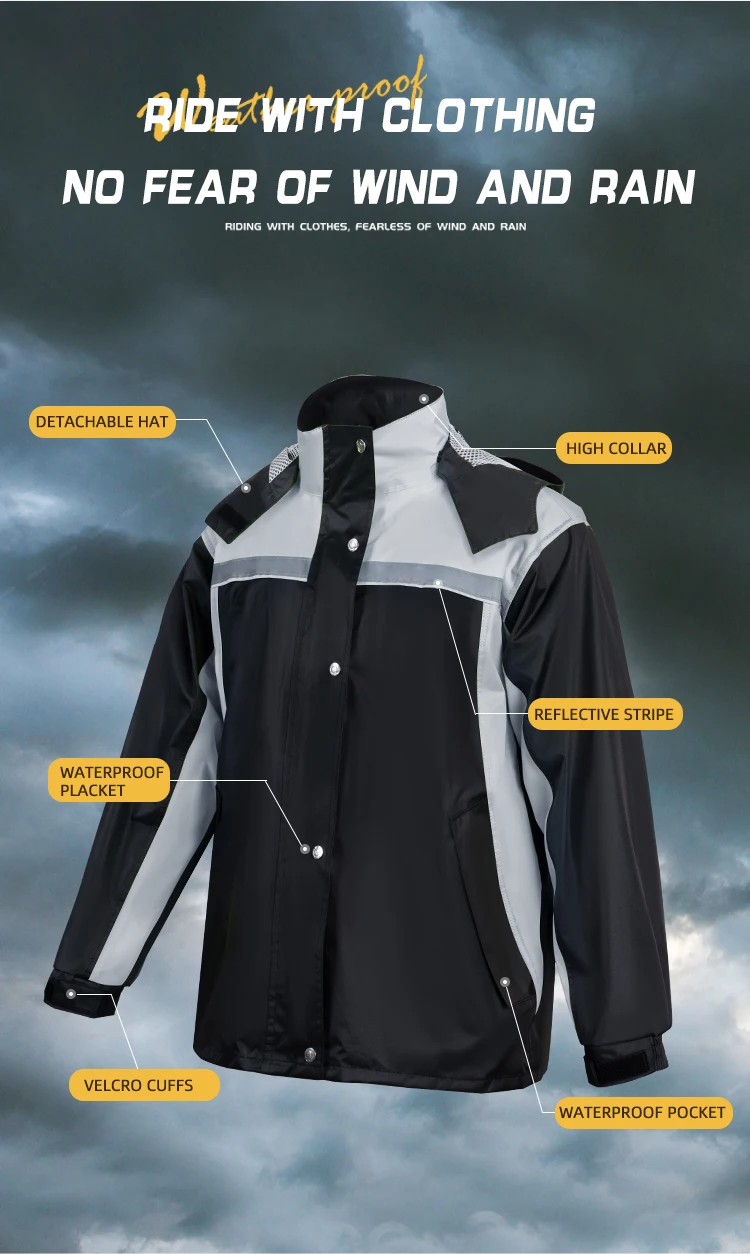 New Rainwear for Fishing for Bike raincoat and Motorcycle Riders Rain Gear Split rain coat supplier