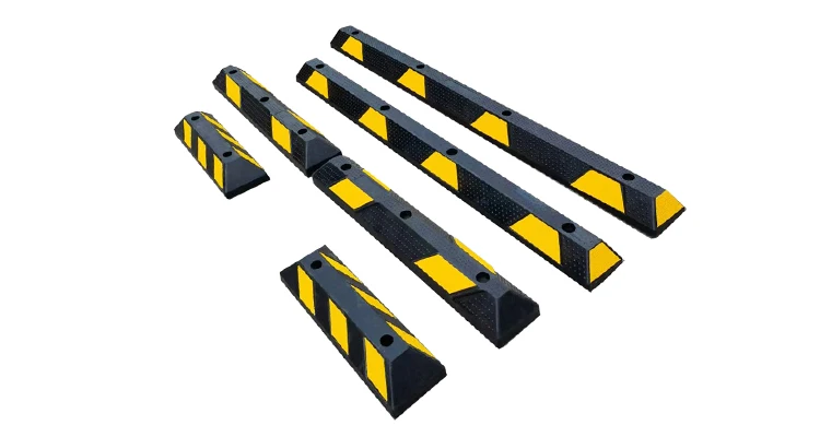 product wholesale durable 183cm rubber car wheel stop parking lot rubber block parking stopper wheel chocks-1
