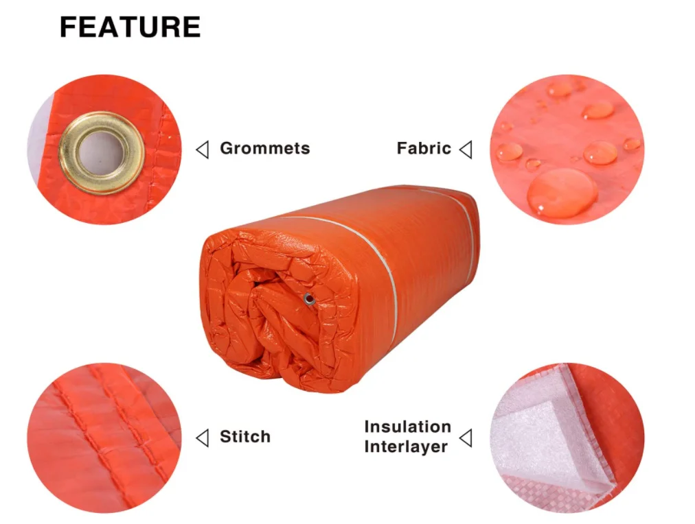 Heavy-Duty 6*25 FT Insulated Tarpaulin Concrete Curing Blanket Made of Durable Fabric manufacture
