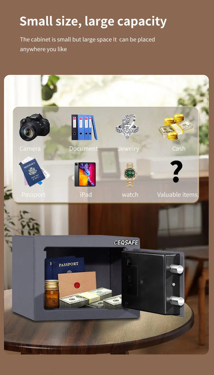 CEQSAFE Professional Small Digital Cash Drawer Deposit Safe Box for Money manufacture