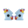 Flower house Focal bead Pastel Blue SA240