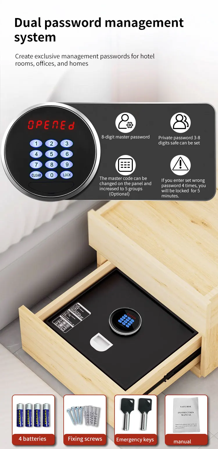 Office Top Open Safe Box CEQ Safe 14"-17" Laptops High Quality Electronic Digital Hotel Home Car manufacture