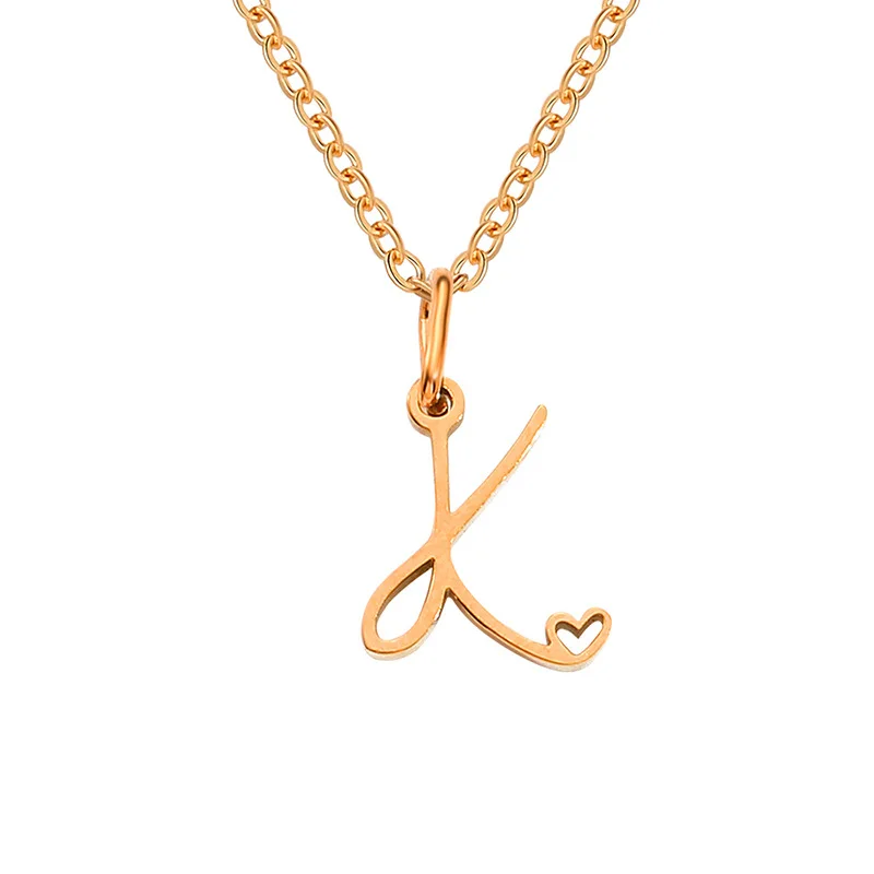 Heart Initial Necklace