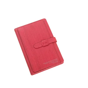 Wholesale Colorful A5 Thermo PU Wood Texture Hardcover Notebook Journal Budget Planner With Inserting Buckle