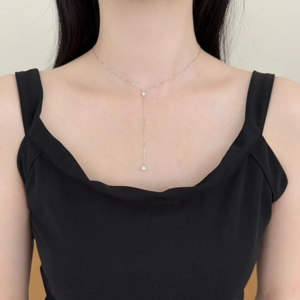 KAKODIY Women's Necklace Rhodium 18K Gold Plated Exquisite Water Drop Necklace Women's Fashion Pendant Necklace Women's Jewelry Gift detail 4
