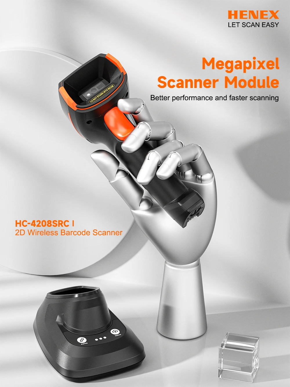 Henex Dpm Handheld UV Bluetooth Barcode Scanner - OCR Reader