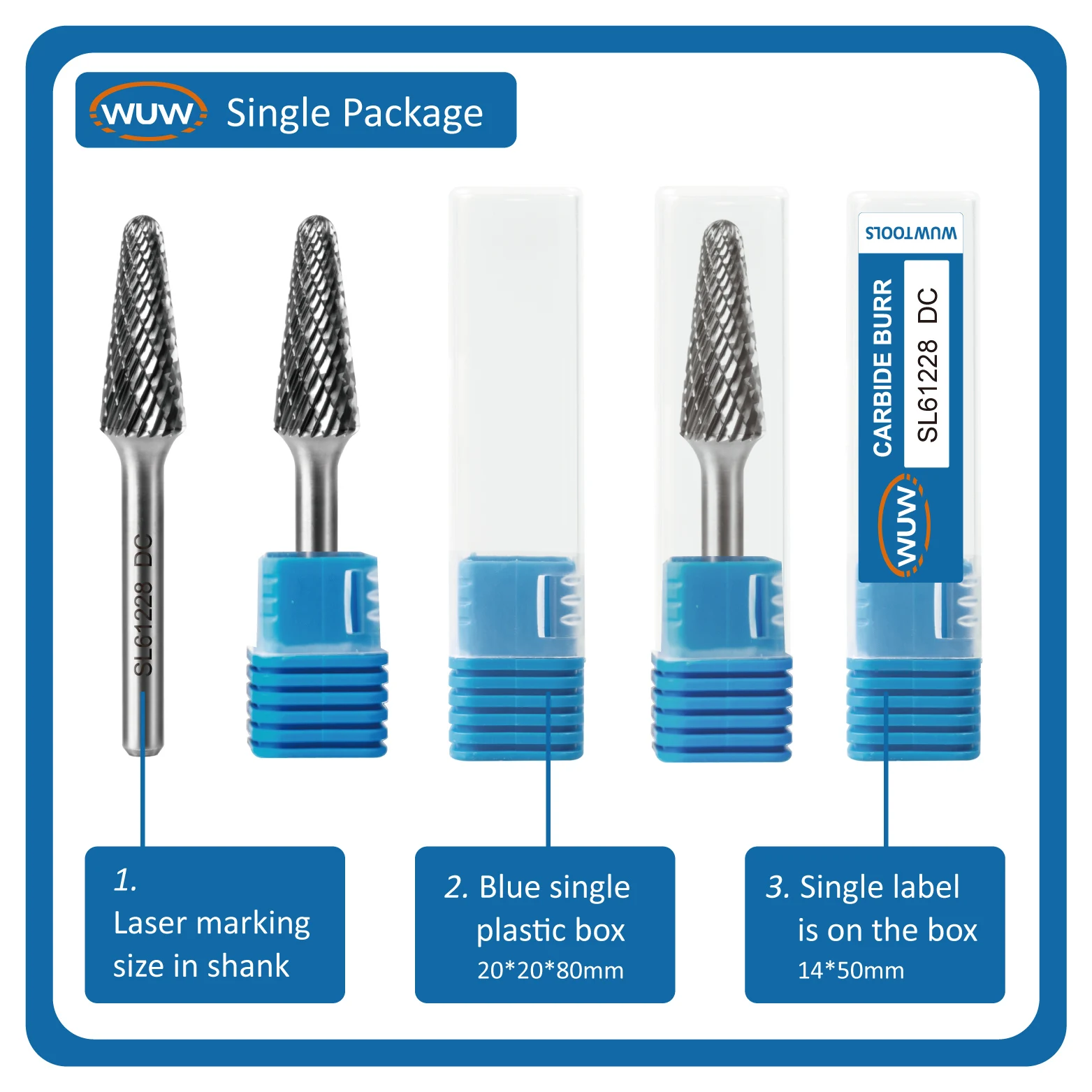 Ball Nosed Cone Double Cut Carbide Burr with Free Sample and OEM Support for Precision Grinding