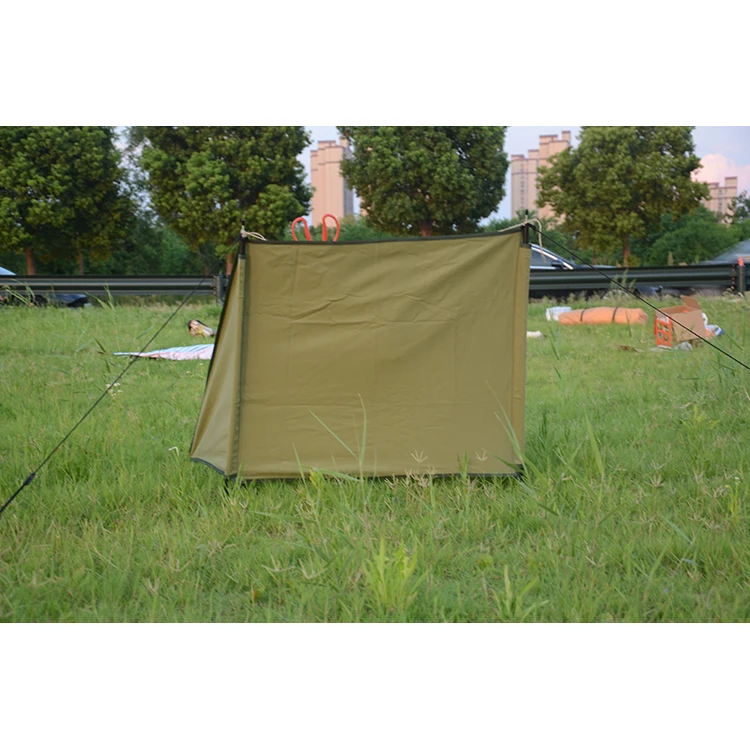 New Customized Rectangle Canvas Folding Lightweight Outdoor Beach Camping Windshield Windbreaker Windscreen for Picnic