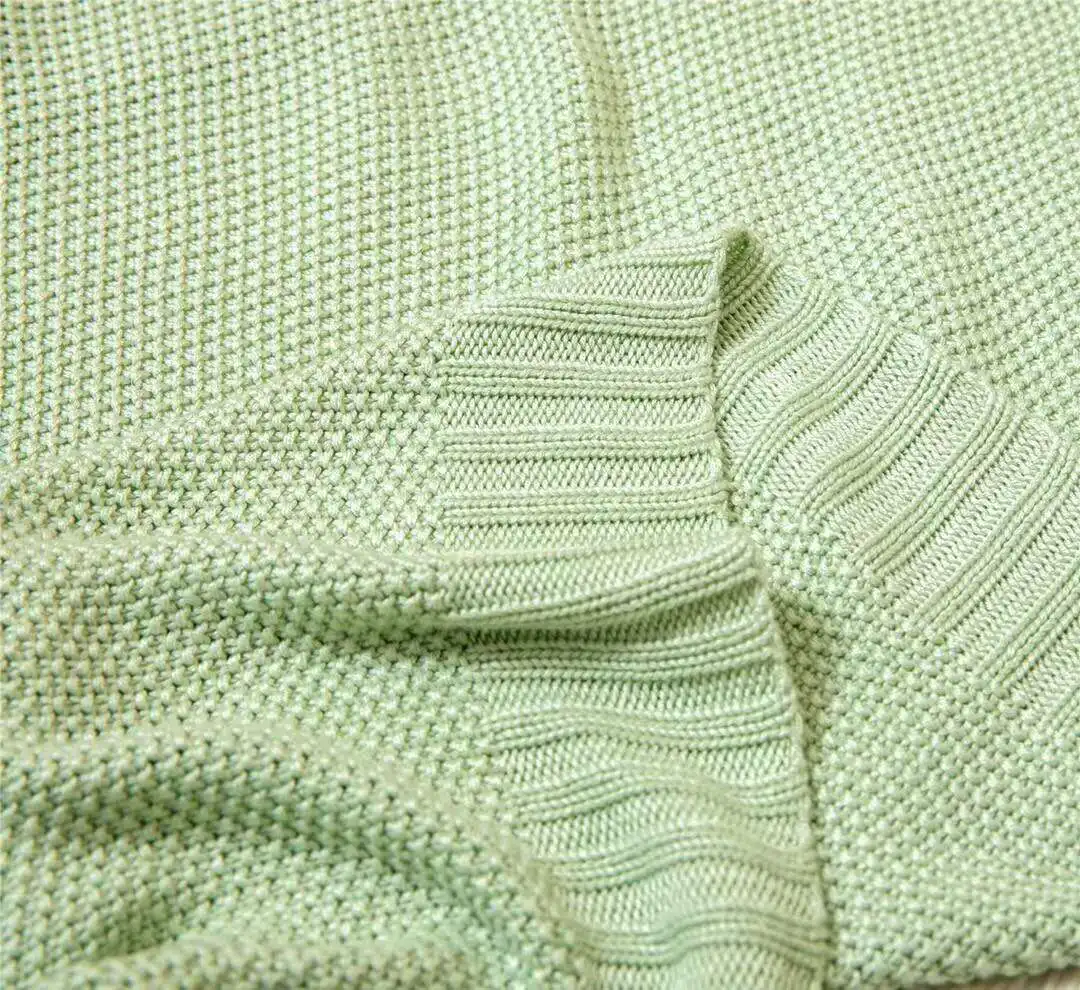 Super Soft Feeling Newborn Bamboo Blanket Baby Kids Knit Bamboo Blanket
