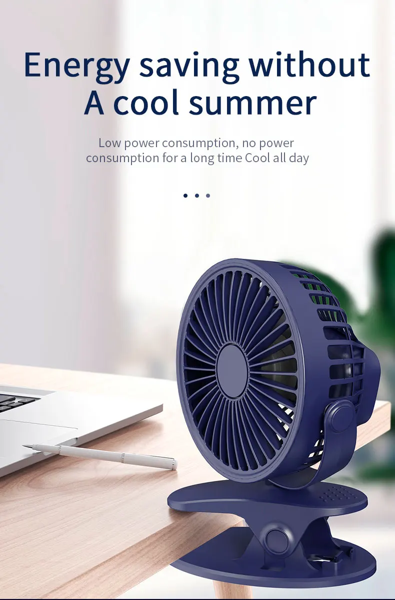 New Clip Fan Wireless Portable Loop With Clip 360 Degree Oscillating