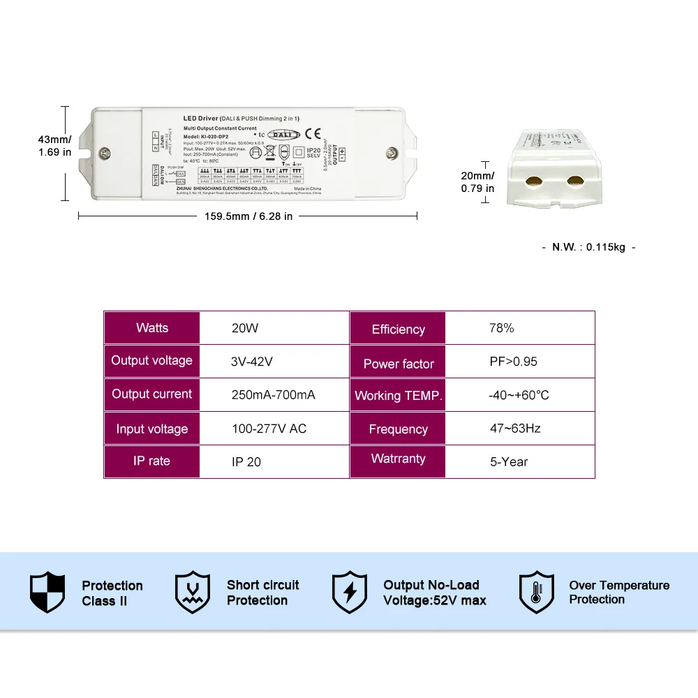 Smart Dimming Led Driver 3 Color Cct 220v 277vac Circuit Led Dali Driver Led Downlight Dali Driver
