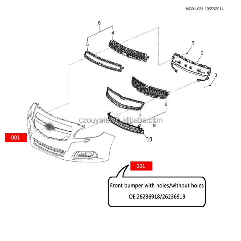 Customize Protector Guard Plastic Classic Car Front Bumper For