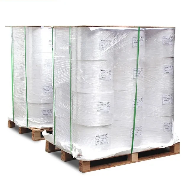 AW3209 Fasson Coated Paper/AP104 Label Jumbo Roll With 60g White Glassine Liner (Back Printing)
