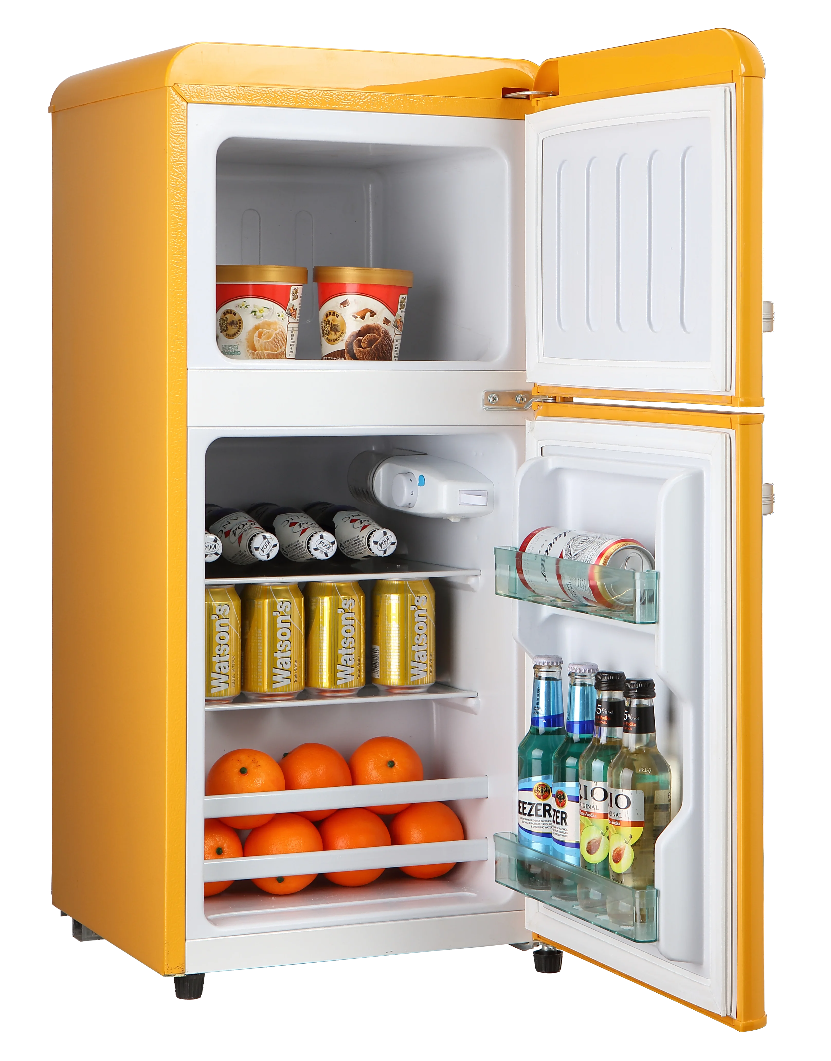 人気沸騰中！102L 縦型両開きレトロカラー円弧扉冷蔵庫| Alibaba.com