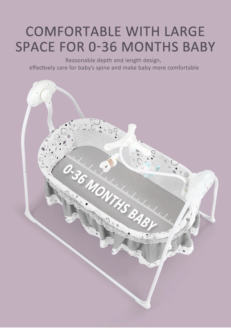 Electric Automatic Rocking Baby Swing Bed Cribs Surroundings Infant