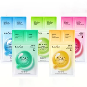 OEM SADOER Private Label Salicylic Acid Sheet Mask Acne Treatment Three-Step Moisturizing Smooth Skin Care Facial Mask